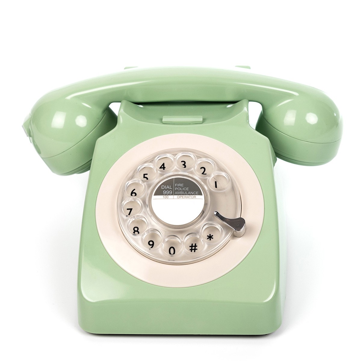 Старый стационарный телефон. Дисковый ретро телефон GPO 746 Rotary. GPO 746 Rotary Mint Green. Домашний телефон. Телефонный аппарат с дисковым номеронабирателем.